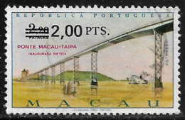 Macao Macau – 1979 Surcharged Stamp 2,00 On 2,20 Patacas Used Stamp - Gebruikt