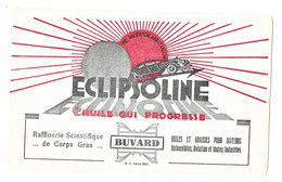 PUBLICITE BUVARD ANCIEN HUILES GRAISSES POUR MOTEUR AUTOMOBILES AVIATION INDUSTRIES, ECLIPSOLINE THE PACIFIC OILAND - Macchina