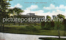 SHEFFIELD MAPPIN ART GALLERY OLD COLOUR POSTCARD YORKSHIRE - Sheffield