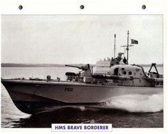 (25 X 19 Cm) (29-8-2021) - T - Photo And Info Sheet On Warship - UK - Brave Borderer - Other & Unclassified