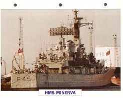 (25 X 19 Cm) (29-8-2021) - T - Photo And Info Sheet On Warship - UK - HMS Minerva - Other & Unclassified