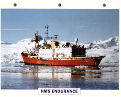 (25 X 19 Cm) (29-8-2021) - T - Photo And Info Sheet On Warship - UK - HMS Endurnce (Antarctic Ship) - Other & Unclassified