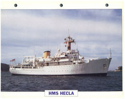 (25 X 19 Cm) (29-8-2021) - T - Photo And Info Sheet On Warship - UK - HMS Hecla (Ocean Survey Ship) - Other & Unclassified