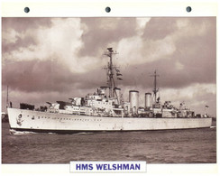 (25 X 19 Cm) (29-8-2021) - T - Photo And Info Sheet On Warship - UK - HMS Welshman - Other & Unclassified