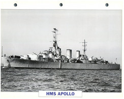 (25 X 19 Cm) (29-8-2021) - T - Photo And Info Sheet On Warship - UK - HMS Apollo - Other & Unclassified