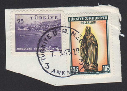 Turkey 1963 Ankara Zonguldak Limani Meryem Ana Efes Virgin Mary Ephesus Éphèse FRB00116 - Storia Postale