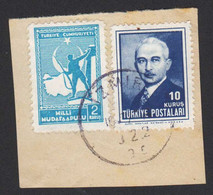 Turkey Izmir Milli Müdafaa Pulu Francobollo Difesa Nazionale National Defense Stamp Timbre Défense Nationale FRB00117 - Cartas & Documentos