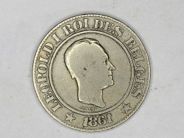 MONNAIE COIN BELGIQUE BELGIE 20 CENTIMES LEOPOLD I 1861 LEGENDE FRANCAISE - 20 Cents
