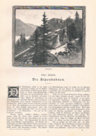 A102 857 Alpenbahnen Bergbahn Rigi Pilatus Tirol U.a. Artikel Mit 27 Bildern 1893 !! - Autres & Non Classés