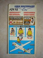 Avion / Airplane / CORSE MEDITERRANEE / ATR 72 / Safety Card / Consignes De Sécurité - Scheda Di Sicurezza