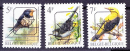 Belgium 1992 MNH 3v, Pre-cancel Birds, White Wagtail, Barn Swallow, Oriole - Schwalben