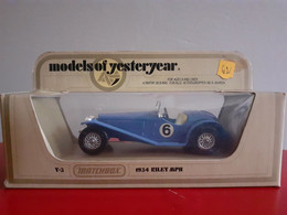 VOITURE Y3 1934 RILEY MPH N°6 BLEU MATCHBOX MODELS OF YESTERYEAR - Matchbox