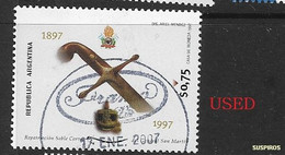 ARGENTINTA   1997 The 100th Anniversary Of The Repatriation Of General San Martin's Sabre   Ø - Usati