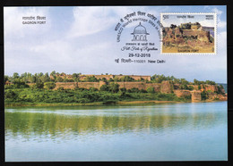 India 2018 Maxi Card - Gagron Fort, Rajasthan, UNESCO Heritage Site, Hill, Inde, Indien - Autres & Non Classés