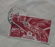 ¤2  MADAGASCAR  LETTRE 1946 TANANARIVE   POUR  PARIS FRANCE   + AFFRANCH. PLAISANT - Covers & Documents