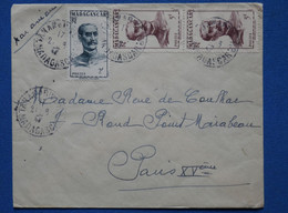 ¤2  MADAGASCAR  BELLE  LETTRE   1947  TANANARIVE  POUR  PARIS   FRANCE  + PAIRE DE T.P  + AFFRANCH. INTERESSANT - Lettres & Documents