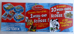 Mini FLYERS Dépliant ASTERIX  DELACRE En Ecosse 2012 Idéfix - Objets Publicitaires