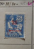 ¤2  MAROC   1915  T.P NEUF CHARN. SURCHARGE 25 C  +++ - Nuevos