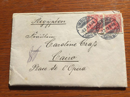K22 Deutsches Reich 1913 Brief Von Limburg Nach Cairo/Ägypten - Storia Postale