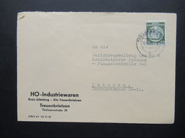 DDR Dienst Nr.8 EF Stempel Treuenbrietzen 18.4.1955 Umschlag HO Industriewaren Kreis Jüterbog - Andere & Zonder Classificatie