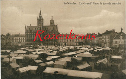 Sint-Niklaas St. St Nicolaas Nicolas La Grand'Place Le Jour Du Marché  De Groote Markt  Marktdag 1911 ZELDZAAM Waasland - Sint-Niklaas