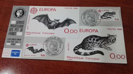 France 1986 Europa-CEPT Mi#2546-2547 Special Postmark Card Issued For Philatelic Exposition - Brieven En Documenten