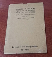 France Marechal Joffre Carnet - Blokken & Postzegelboekjes