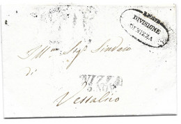1841 NIZZA VESSALICO ITALIE - GOUVERNEMENT GENERAL DIVISION POSTE DE POLICE POUR SR SINDACI - LETTRE - 1. ...-1850 Prephilately