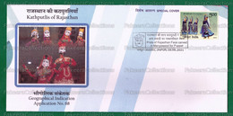 INDIA 2021 Inde Indien - KATHPUTLIS OF RAJASTHAN - Special Postmark Cover - Jaipur 18.08.2021 Puppet, Mango Wood Puppets - Puppets