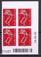 Nouvelle Caledonie 2020 Cagou Werling Adhesive Red Stamp Corner With Date MNH** - Unused Stamps