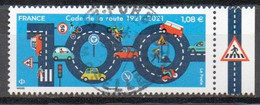 FRANCE 2021 - Timbre Code De La Route Oblitéré Cachet Rond - Gebruikt