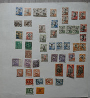 ¤3 INDO CHINA  1930  PAGE DE  TIMBRES DIVERS. SURCHARGES  +OBLITERATIONS DIVERSES A VOIR - Usati