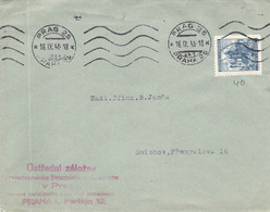 MiNr.40 Auf Cover Prag Ortsbrief  1940 Böhmen U.Mähren - Covers & Documents
