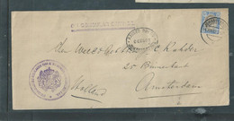 S.Africa, Transvaal, Vice Consul Netherlands H/s, 2 1/2d JOHANNESBURG 14 JUN 02, PASSED BY PRESS CENSOR > AMSTERDAM - Transvaal (1870-1909)