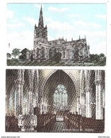 TWO OAKHAM ALL SAINTS CHURCH EXTERIOR & INTERIOR BOTH OAKHAM 1905 POSTMARKS - Rutland