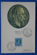 ¤3 MONACO   BELLE CARTE   1948 JOURNEE DU TIMBRE  + CHARLES III  + + AFFRANCH. INTERESSANT - Storia Postale