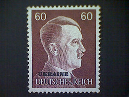 Russia, Scott #N59, Mint (*), 1941, Hitler Overprint Ukraine, 60pf, Dark Red Brown - 1941-43 Deutsche Besatzung