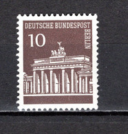 ALLEMAGNE BERLIN  N° 257 AVEC N° NOIR DE ROULETTE   NEUF SANS CHARNIERE COTE ? €   PORTE DE BRANDEBOURG - Rolstempels