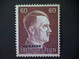 Russia, Scott #N59, Mint (*), 1941, Hitler Overprint Ukraine, 60pf, Dark Red Brown - 1941-43 Ocupación Alemana