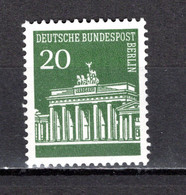 ALLEMAGNE BERLIN  N° 258 AVEC N° NOIR DE ROULETTE   NEUF SANS CHARNIERE COTE ? €   PORTE DE BRANDEBOURG - Roulettes