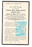 DP Germaine Marie Gernaey 32j. ° Nazareth 1900 † De Pinte 1932 X René De Boever - Andachtsbilder