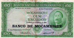 MOZAMBIQUE - Billet De 100 Escudos -  1961 -  2 Scans - - Autres - Afrique