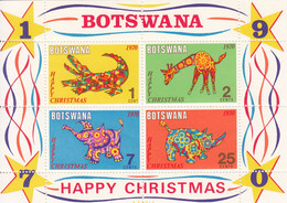 1970 Botswana Christmas Noel Navidad Souvenir Sheet MNH - Botswana (1966-...)