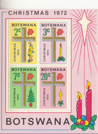 1972 Botswana Christmas Noel Navidad Souvenir Sheet MNH - Botswana (1966-...)