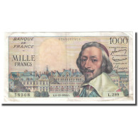 France, 1000 Francs, Richelieu, 1956, 1956-12-06, TTB, Fayette:42.24, KM:134a - 1 000 F 1953-1957 ''Richelieu''