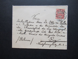 Ungarn 1901 Stempel Deva - Prag Blauer Ank. Stempel Social Philately Dr. Otto Von Keller Philologe Uni Prag - Cartas & Documentos