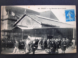 Belle CPA De BRest : Le Marché St Louis 1923 - Brest