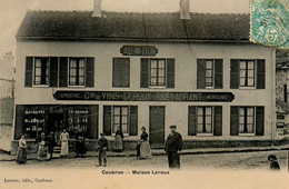 Coubron * Devanture Maison LEROUX Epicerie Commerce De Vins Restaurant Mercerie AU .. D'OR * Commerce - Sonstige & Ohne Zuordnung