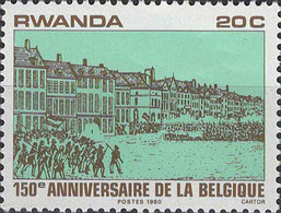 6968 Mi.Nr. 1077 Ruanda (1980) 150th Anniversary Of Belgium Independence Gestempelt - Oblitérés