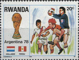 6970 Mi.Nr. 944 Ruanda (1978) Fußballweltmeisterschaft 1998, Argentinien Gestempelt - Gebruikt